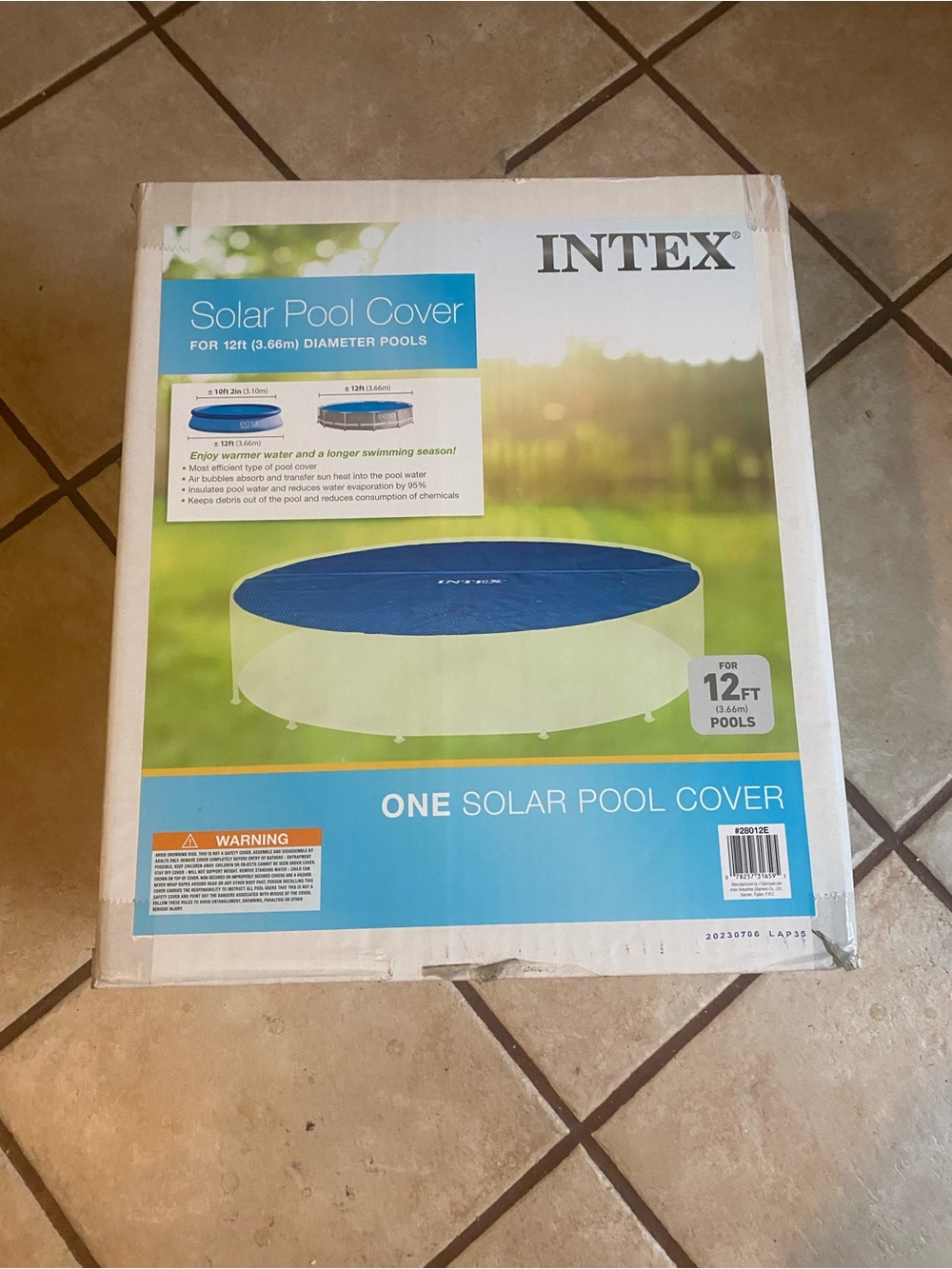 Intex Blue Solar Pool Cover - One Solar Pool Cover for 12ft Pools Brand New